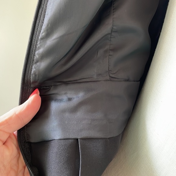 TAYLOR Fit and flare sleeveless BLACK cocktail dress zip back wide waistband 6 - Picture 9 of 13